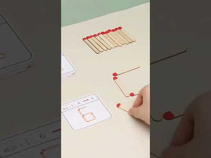 Desafío de Lógica con palitos – 30 Tarjetas de Problemas