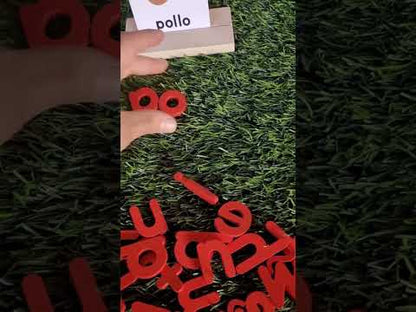 Juego de Ortografía Sensorial con Tarjetas y Letras